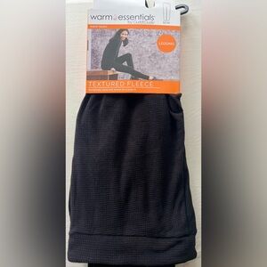 Textured Fleece Black Leggings